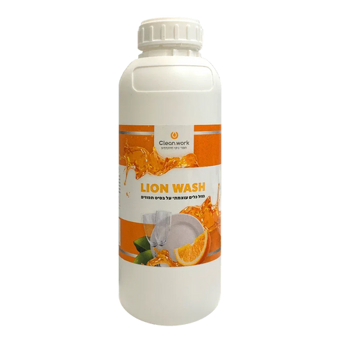 Lion Wash סבון כלים אנטי בקטריאלי על בסיס הדרים- 1 ליטר