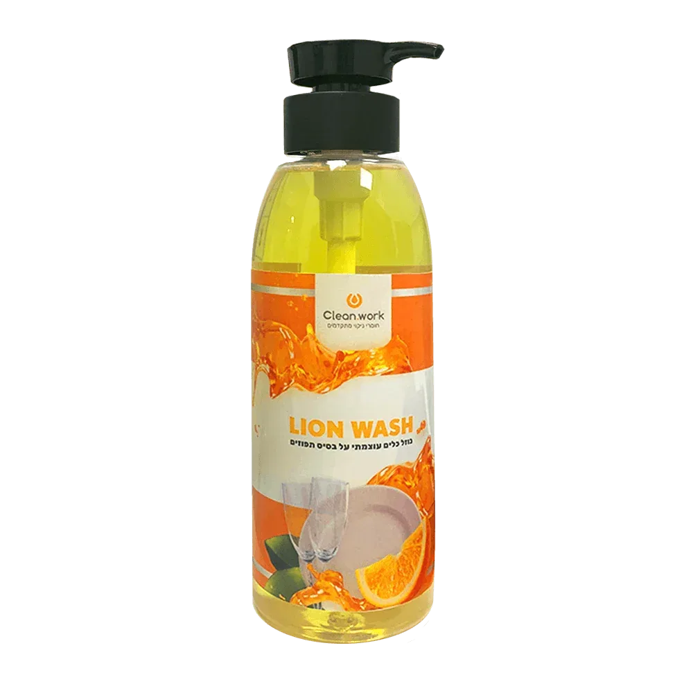 Lion Wash סבון כלים אנטי בקטריאלי על בסיס הדרים- 1 ליטר