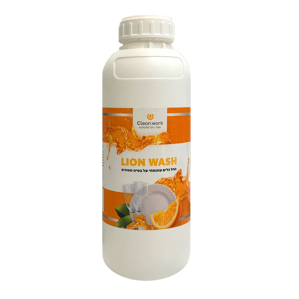 Lion Wash סבון כלים אנטי בקטריאלי על בסיס הדרים- 1 ליטר