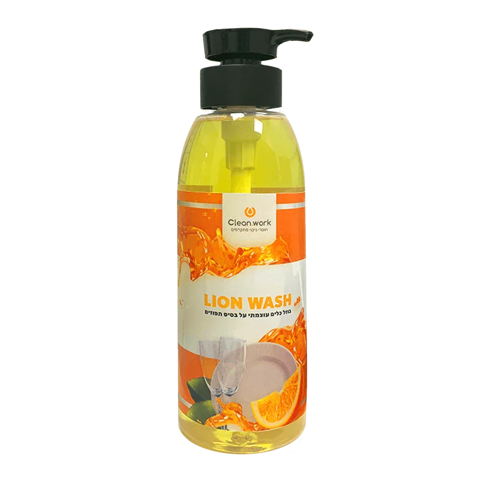 Lion Wash סבון כלים אנטי בקטריאלי על בסיס הדרים 500 מ"ל