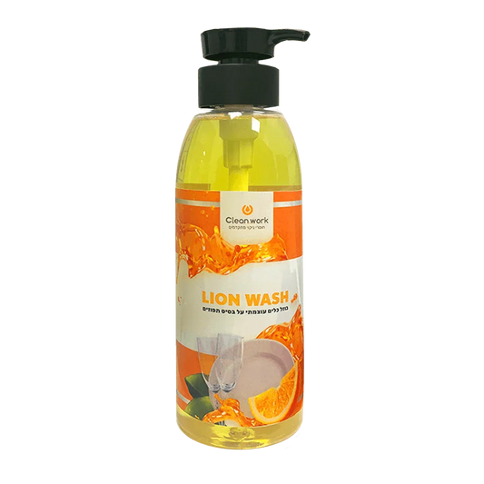 Lion Wash סבון כלים אנטי בקטריאלי על בסיס הדרים 500 מ"ל
